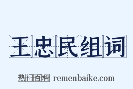 王忠民组词是什么意思的图片